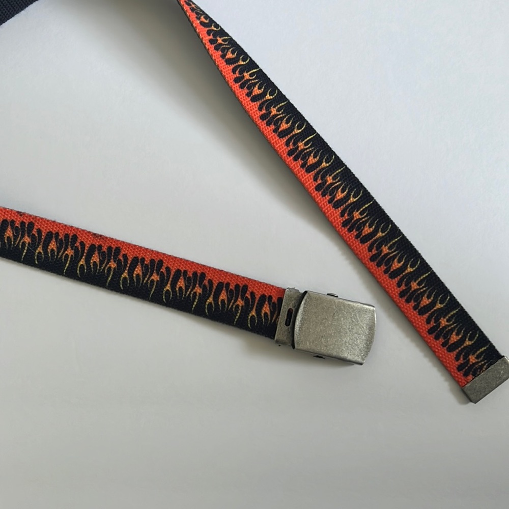 Brandy Melville Flame print web belt